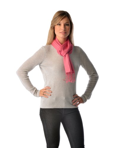 Cashmere Boutique: 70% Cashmere and 30% Silk Pashmina Scarf (30 Colors, Size: 12" x 60")2