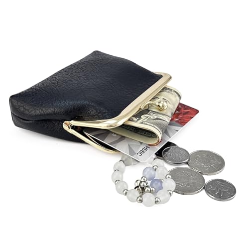 Image of Cute Floral Buckle Coin Purses Vintage Pouch Kiss-lock Change Purse Wallets