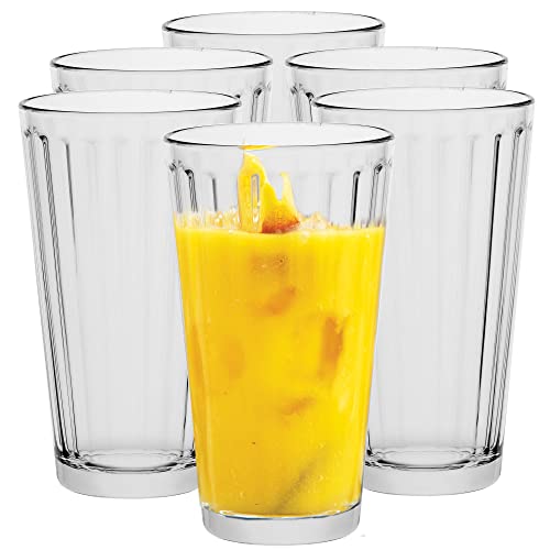 TREND FOR HOME Conjunto de copos para Caipirinha Long Drink água copos Cocktail copo Smoothie retro | coleção Arvid | 360 ml, transparente, conjunto de 6 copos