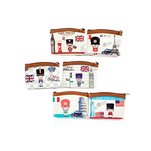 Lote 50 Monederos British Style - Detalles de Bodas y Comuniones Baratos Originales para Invitadas Bodas Mujeres