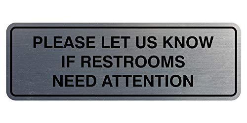Sign Argenté Brossé Standard de Qualité Fermé Large 3x9 Pouces Autocollant