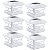 SIEDiNLAR Solar Post Cap Lights Outdoor 2 Color Modes 8 LEDs for 4x4 5x5 6x6 Posts Fence Deck Patio Decoration Warm White & Cool White Lighting White (6 Pack)
