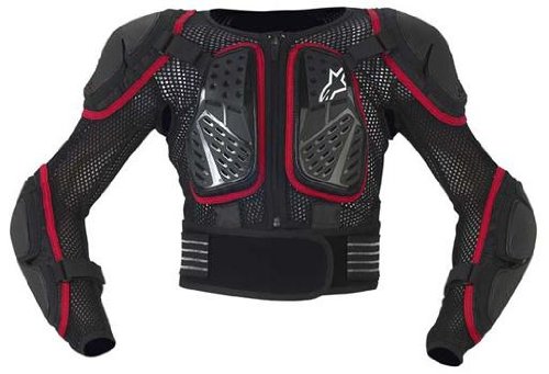 Alpinestars Bionic 2 Jacket Youth Protector Sports Bike Racing Motorcycle Body Armor - Black/Red / Large
