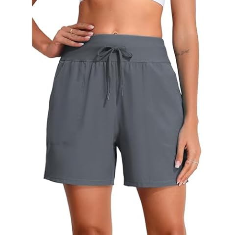 BLENCOT Women's High-Waisted Swim Shorts Cover