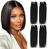 Straight Human Hair Bundle (8 Inch (Pack of 1))
