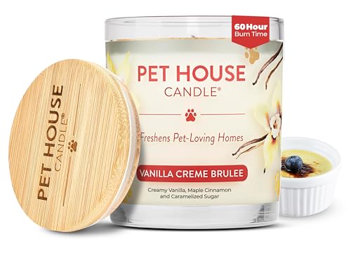 One Fur All Pet House Candle Vanilla Creme Brulee