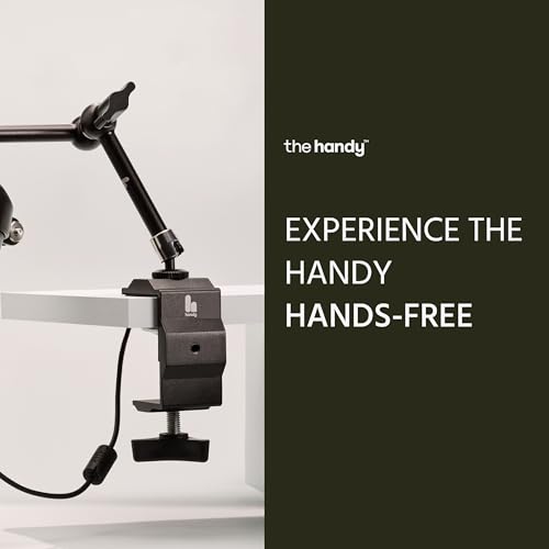 the handy handsfree desk mount sex toy - automatic male masturbator with clamp holder - adjustable arm mount