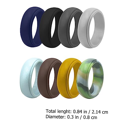 Anillos Deportivos de Silicona Flexibles para Dedo 8 Piezas miniatura 2