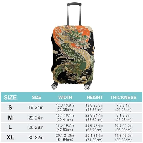 Chinese Dragon Travel Suitcase Protector Luggage Cover Protective Washable Anti-scratch Baggage Cover2