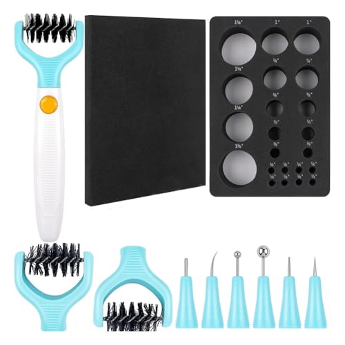 Kit outils de sculpture sur papier pour création de fleurs dimensionnelles et scrapbooking