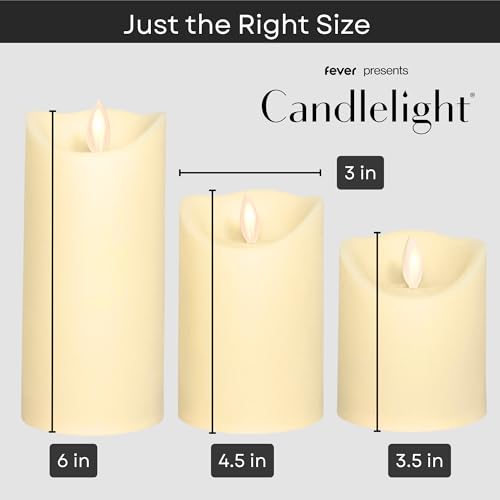Velas LED de plástico con mecha móvil pack de 6 Candlelight by Fever sin llama 7