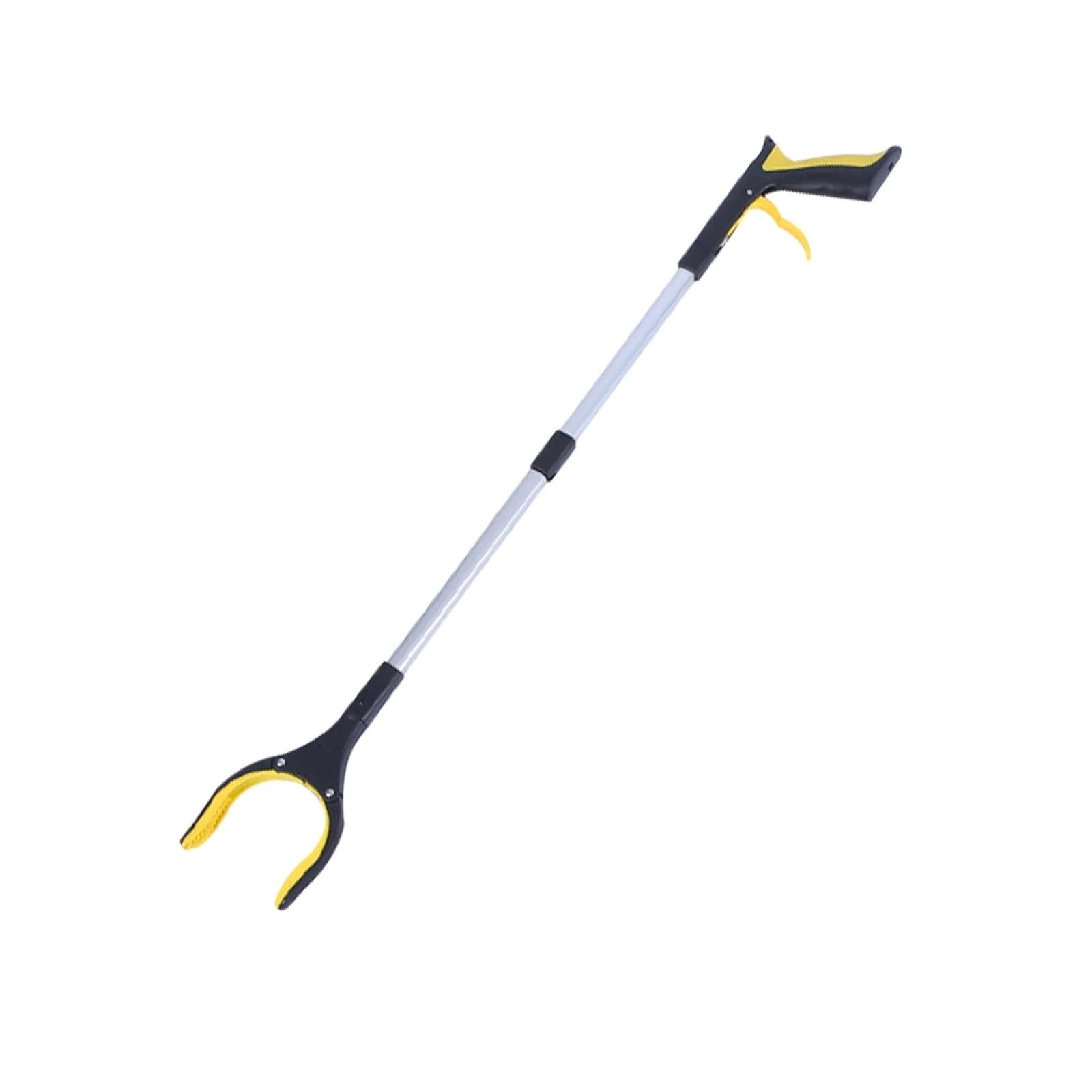 Recogedor de basura, herramienta alcance, agarrador telescópico plegable, ayuda, extensor pinza, 2 uds Para Recoger Basura(Yellow)