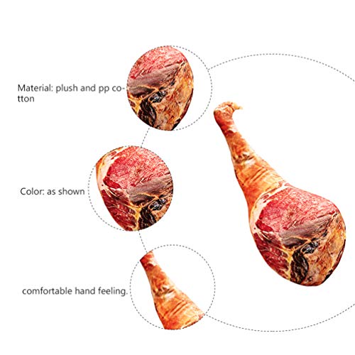 Travesseiro de pelúcia BESPORTBLE, almofada em forma de perna de galinha, novidade simulação de comi