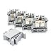 10Pcs DIN Rail Terminal Block UK25N Screw Connection, High Current Copper Alloy Electrical Connectors for Industrial