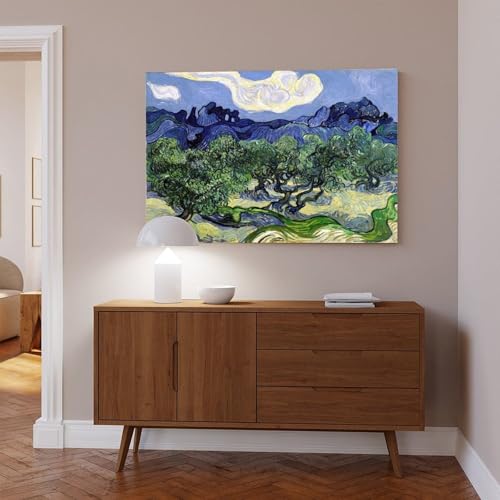 Toile Van Gogh oliviers décoration murale salon format compact - 6