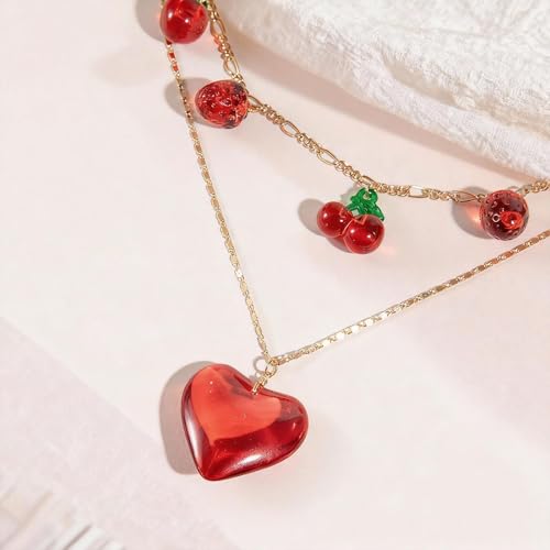 Collier fraise pour femme le cadeau délicat de Saint-Valentin - 5
