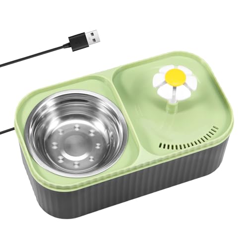 Fuente de agua y comedero para gatos, 3L, acero inoxidable