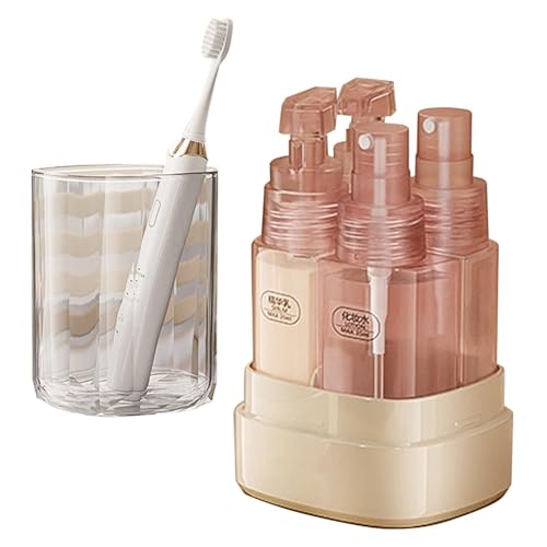 Botellas de viaje para artículos de tocador, Botellas de viaje vacías - Contenedor de artículos de tocador portátil de viaje de 35 ml,Botellas vacías de viaje transparentes comprimibles para v
