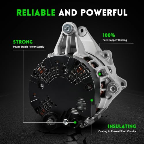 Image of 20571N Alternator 190A Compatible with 2015-2018 Mercedes-Benz W205 C300, 2016-2019 C253 GLC300, 2020 GLC350e C253, 2018-2023 Metris 2.0L, OE# 0009067703 LRA04093 0125812010