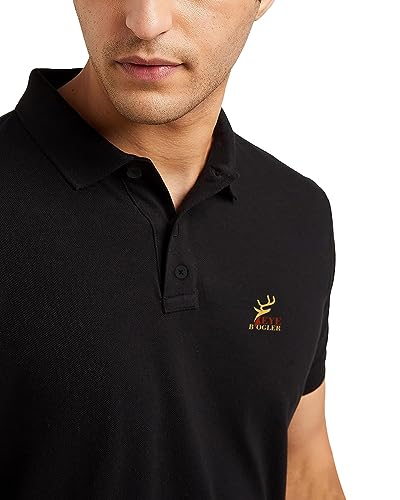 Image of EYEBOGLER Regular Fit Mens Polo Neck Half Sleeve Soild Casual Tshirt