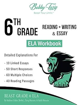 Paperback 6th Grade Reading + Writing & Essay ELA Workbook | BOBBY TARIQ Book