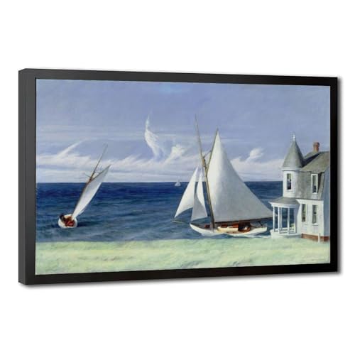 Impression paysage marin Edward Hopper décoration murale vintage coastal salon