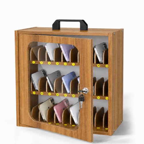 SCHOLOX Cell Phone Locker for Classroom, Adjustable 33 Slots Phone Box