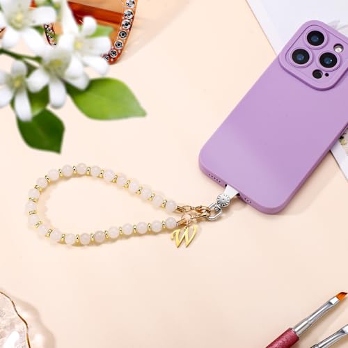 1 Set Beaded Phone Wrist Strap, Initial Phone Charms Detachable Letter B - Photo 20 sur 176