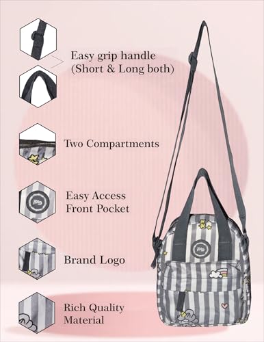 Image of PB Pearlbags Soft Crossbody Shoulder Or Hand Bag or Sling bag Water Resistant Anti Fall Stationery Storage Bag Handbag Clutch Bag Sweet Birthday Gift For 5-10 Years Children Students Girls