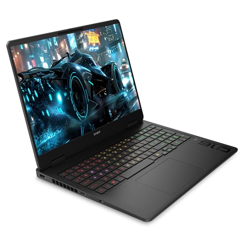 Image of HP OMEN 16 Gaming Laptop, AMD Ryzen AI 9-365, 32 GB DDR5 RAM, 1 TB PCIe SSD, 16 inch WQXGA (2560x1600) 240Hz Display, Nvidia G-Force RTX 5070, 4-Zone RGB Backlit Keyboard, W11 Pro, Shadow Black