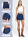 IWD Jean Skorts for Woman 2025 Trendy High Waisted Y2k Mini Skirt Stretchy Denim Shorts Skort Country Concert Outfits (Dark Blue, Medium)