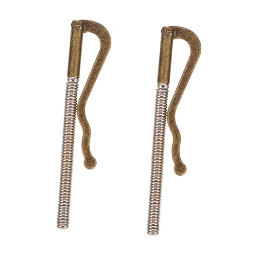 Beaupretty 2Pcs Metal Spring Money Clips Wallet Check Holders Credit Card Cash Organizer Compact Vintage Bronze