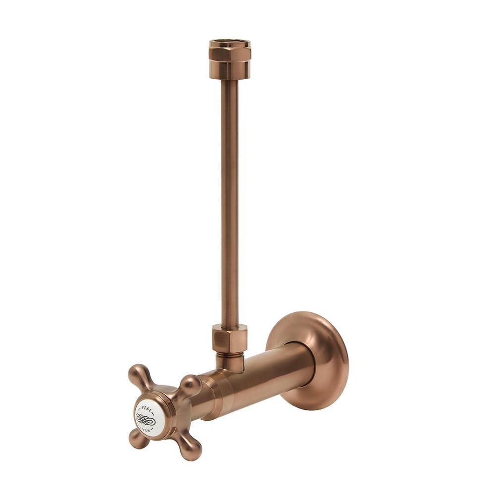 Milano Toilet Cistern Shut Off Valve - Brushed Copper