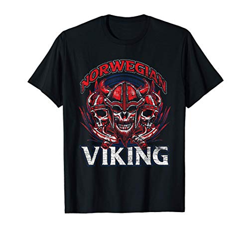 Vichingo Norvegese Idea Regalo Paesi Nordici Oslo Norvegia Maglietta