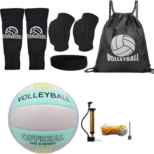 Aikelai All in One Volleyball Gifts Set for Teens Girls Beginner, Include Volleyball Knee Pads Arm Sleeves Sport Headband Drawstring Bag (for Teens)