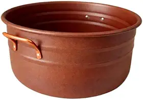 Relaxante para Escalda Pés Bacia Pendicure Spa Só Alumínio Branco Alça Cobre(aço corten)