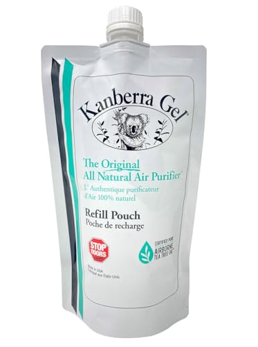 Kanberra Gel Refill Pouch 24oz - All-Natural Odor Eliminator & Air Freshener for Home Car RV Boat Gym Bag | Eco-Friendly Long-Lasting Tea Tree Oil Formula Safe for Pets and Family.
