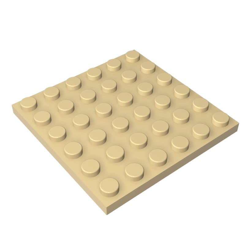 GDS-523 Compatible with LEGO Bricks 3958 Foundation Plate 6x6, Tan, 10 PCS โ image 1