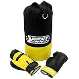 Gants de boxe en cuir synthétique avec rembourrage en polyester