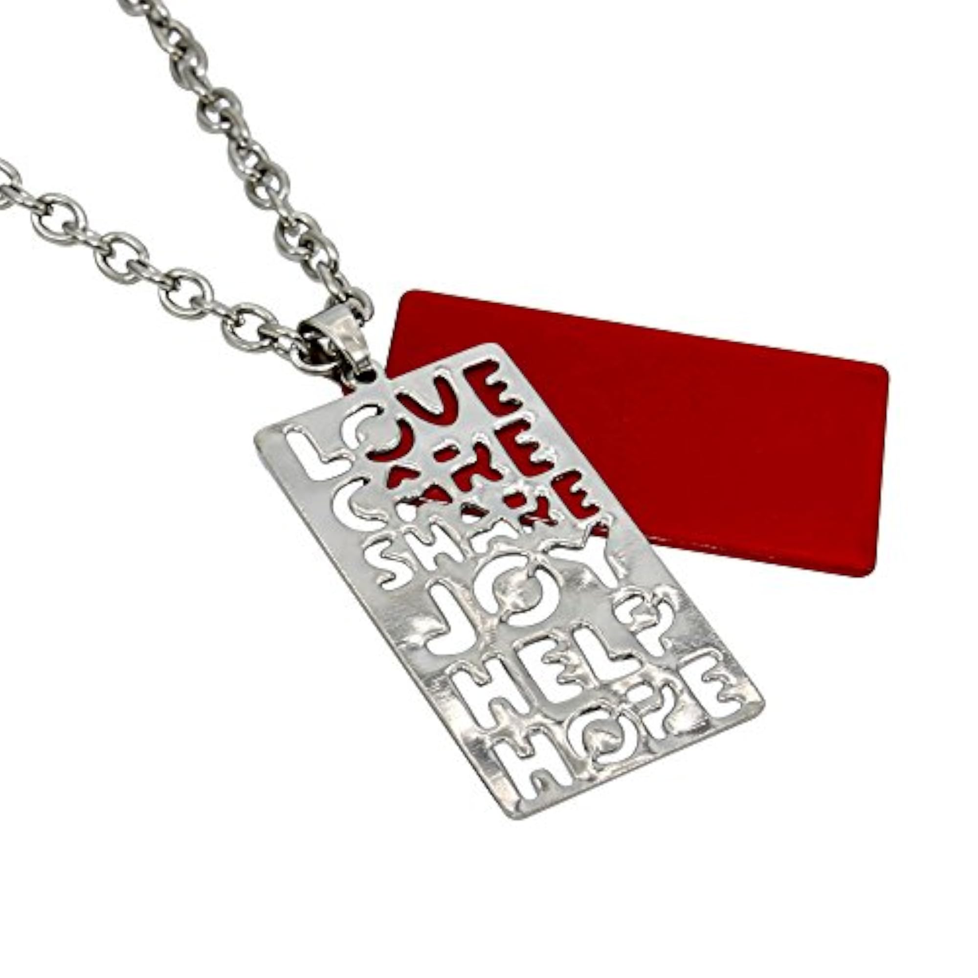 Men's Stainless Steel Life Philosophy Pendant Combo