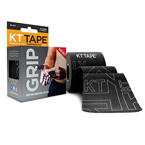 KT Tape Grip Tape Rouleau de 40 bandes de kinésiologie anti-abrasion et protection des doigts Noir