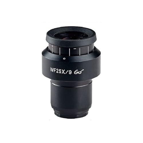 顕微鏡キット 実体顕微鏡用接眼レンズ WF10X WF12.5X WF15X WF20X WF25X WF30X 直径 30mm 視度調整 ハイアイポイント 広視野 顕微鏡レンズアダプター(WF25X-9)