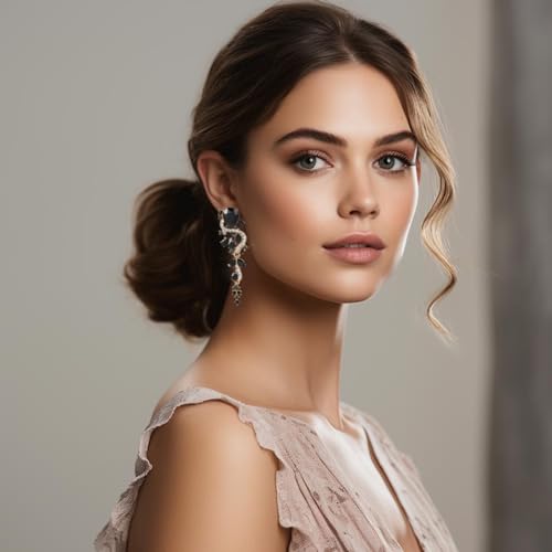 Fashion Rhinestone Statement Drop Dangle Earrings Long Colorful Crystal Bridal Wedding Teardrop Chandelier Earrings for Women Prom Pageant2