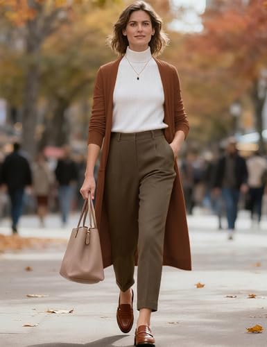Image of GRACE KARIN Essential Solid Open Front Maxi Long Knitted Cardigan Sweater for Women
