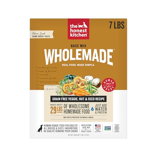 Image of The Honest Kitchen Human Grade Dehydrated Dog Food, Grain Free Veggie, Nut & Seed Base Mix for Dogs - 7lb (Makes 12;bs)