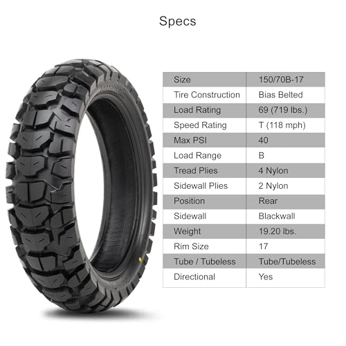 Tusk 2Track 150/70B-17 Radial