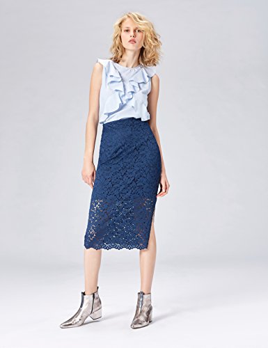 Find. Frill Sleeveless Blusa Donna, Multicolore