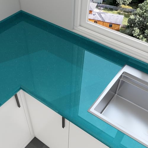 Papel de contacto azul impermeable y autoadhesivo para proteger encimeras 6
