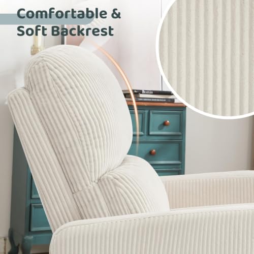 Image of Power Swivel Rocker Recliner, Glider Recliner Nursery Chair, Cream