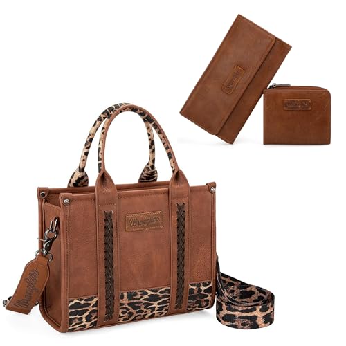 Montana West X Wrangler Tote Bag and Minimalist Large Small Wallets Set for Women